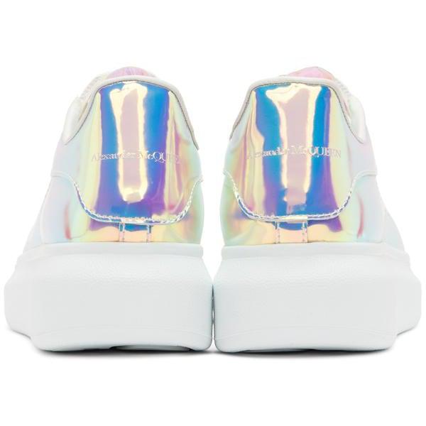 Alexander Mcqueen Kids' Oversized Holographic-effect Sneakers In White |  ModeSens